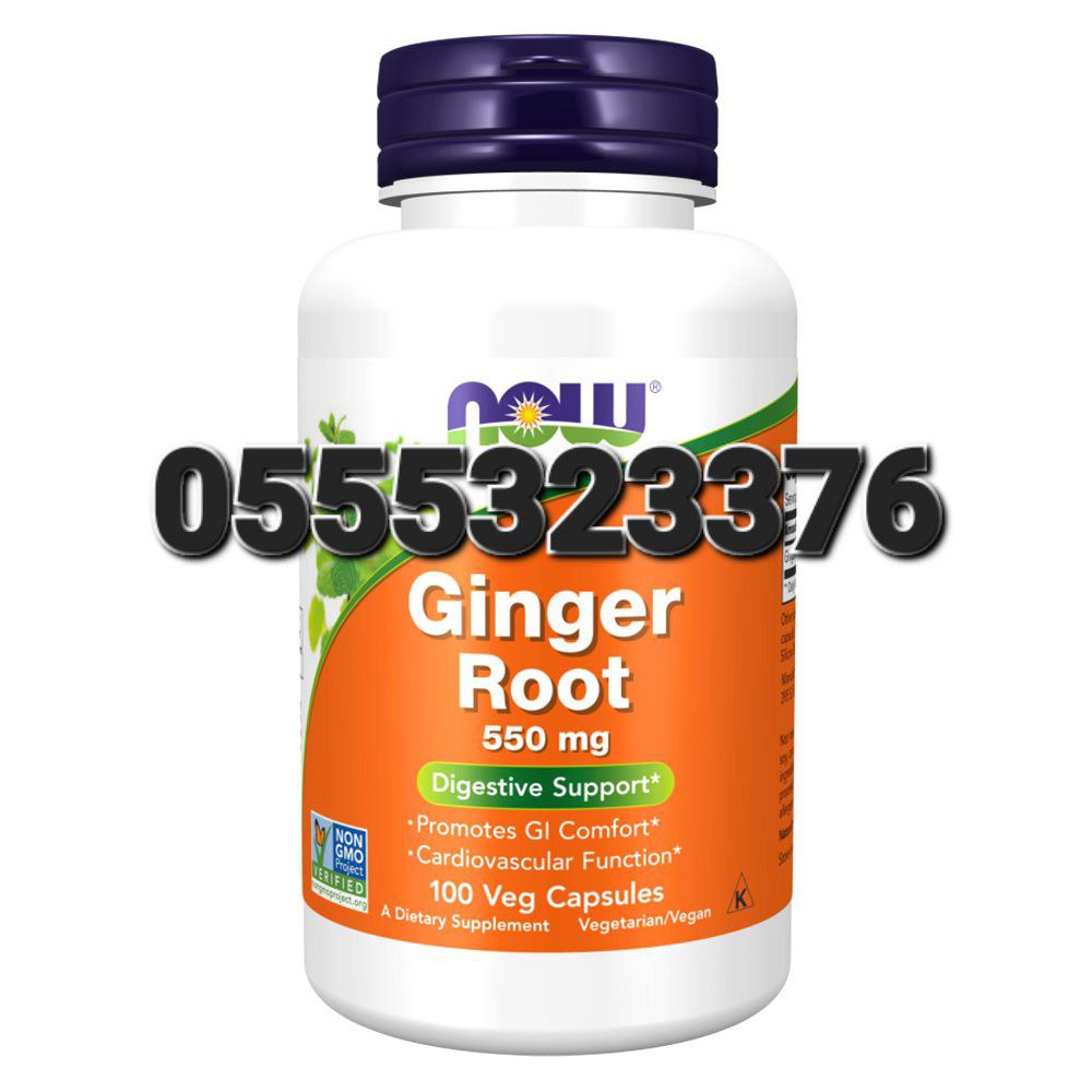 Now Ginger Root 550 mg Veg Capsules Ghana image