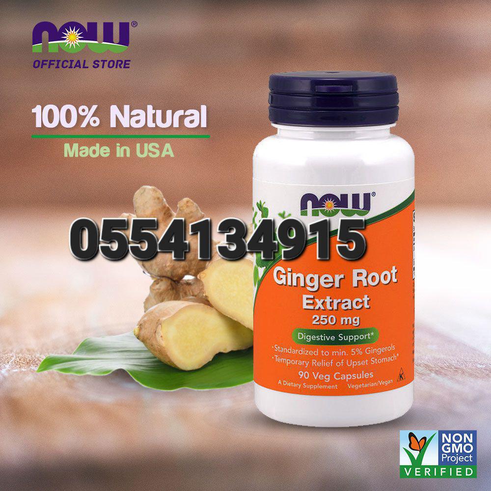 Now Ginger Root 550 mg Veg Capsules Ghana