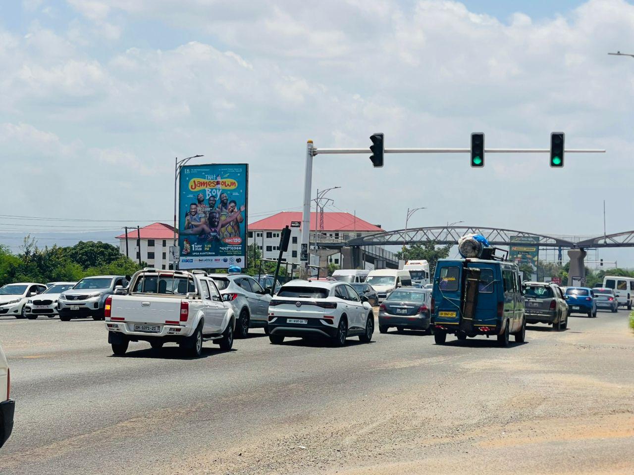 Roadside advertising billboard Independence Avenue